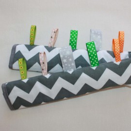 Bumper bar cover  with tags ,Zig-zag gray