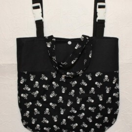 Stroller bag ,“Little Skulls Black”