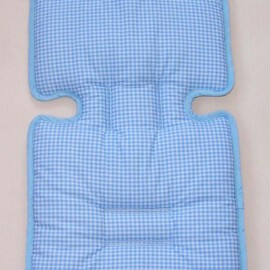 Seat liner for  "MacLaren" ,Cotton Fabric “gingham check blue “