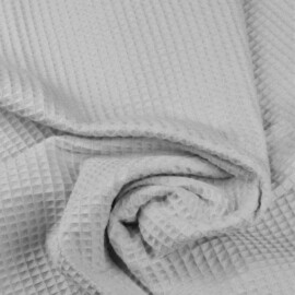 Waffle fabric 100% cotton ,light gray