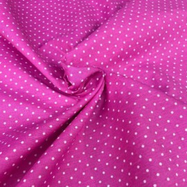 Cotton Polka Dots 2mm magenta/white