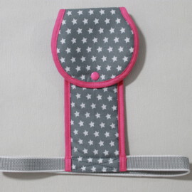 Crotch strap for stroller,Stars print on a  gray