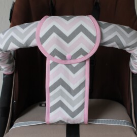 Crotch strap for stroller and bumper bar cover ,zigzag