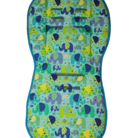Seat liner for  "Joie" , Elephants on a mint /Terry gray