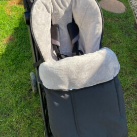 Buggy footmuff for "Cybex" , waterproof  footmuff black/gray
