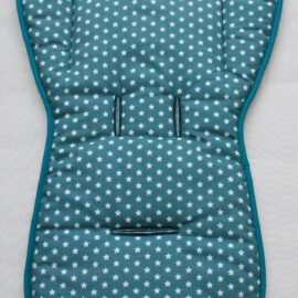 Seat liner for  "Quinny"  , Stars on a petrol background