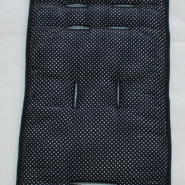Seat liner for  "Britax" , dots print on a black