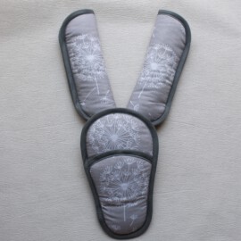 Shoulder pads & crotch cover,dandelion on a gray