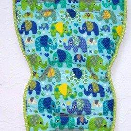 Seat liner for  "Quinny"  ,Elephants print on a mint