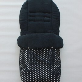 Buggy footmuff for "Joie " ,stars print on a black /black fleece