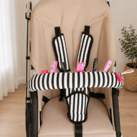 Bumper bar cover ,shoulder pads and crotch cover, Cotton Fabric  stripes black/white