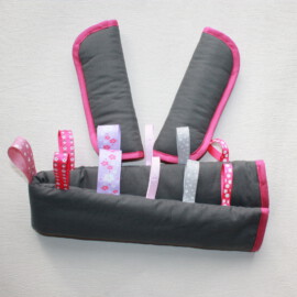 Bumper bar cover & shoulder pads , plain gray with tags /pink