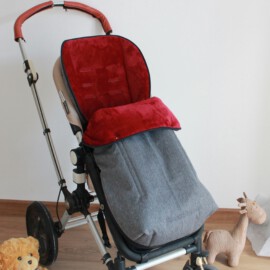 Buggy footmuff for "Britax " , Softshell waterproof fabric herringbone dark grey