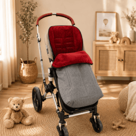 Buggy footmuff for "Britax " , Softshell waterproof fabric herringbone dark grey