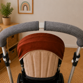 Handlebar covers ,Softshell waterproof fabric herringbone dark grey