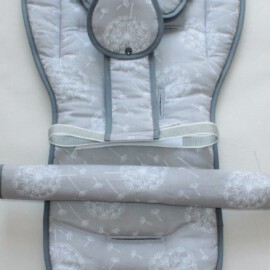 Stroller set for "Quinny ",  Dandelion on a gray background