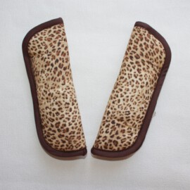 Stroller Harness Shoulder Pads, Leopard design print