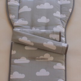 Set  for  "ABC Design " , clouds print on a  gray