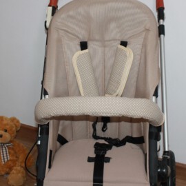 Bumper bar cover & shoulder pads ,Polka dots small beige