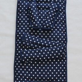 Set for  "Hesba  ",  dots print on a dark blue