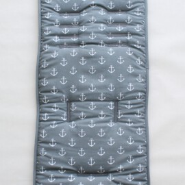 Seat liner for  "Baby Jogger " , anchors on a gray/terrycloth gray