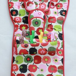 Set for  "Resea Moon Sport Buggy", Apples print green