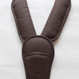 Shoulder pads & crotch cover,plain brown