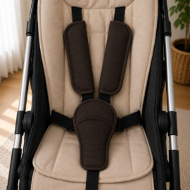 Shoulder pads & crotch cover,plain brown