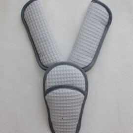 Shoulder pads & crotch cover,waffle gray fabric
