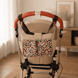 Stroller bag , canvas material/flowers