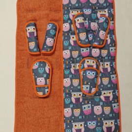 Two sets for "Mountain Buggy Duet for twins" , owls on the gray