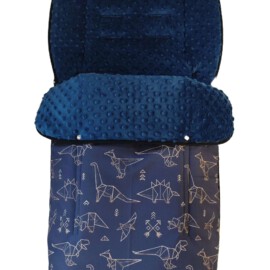 Buggy footmuff for "Joie " , Waterproof fabric dinosaurs/fleece minky