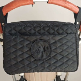 Waterproof universal stroller bag, fits all strollers !Quilted bag  in black