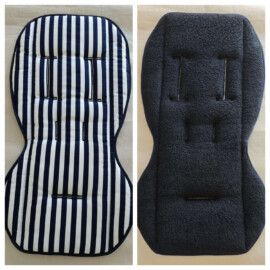 Seat liner for  "Joolz" , stripes darkblue/white