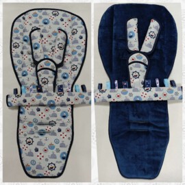 Stroller set for "Quinny " ,maritime print blue/grey