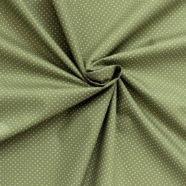 Cotton Polka/dots khaki/white