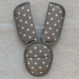 Shoulder pads & crotch cover "Dots on a gray"