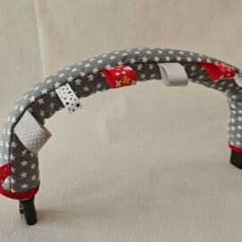 Bumper bar cover  with tags ,stars gray/red