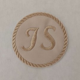 Patch with embroidered initials !Personalized!