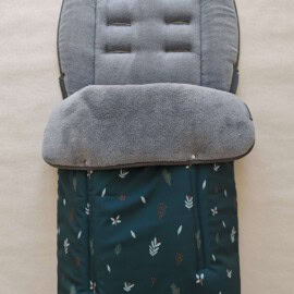 Buggy footmuff for "Joie " , Waterproof fabric green/gray