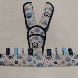 Bumper bar cover ,shoulder pads and crotch cover,  sea life on a gray background