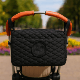 Waterproof universal stroller bag, fits all strollers !Quilted bag  in black