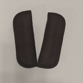 Stroller harness shoulder pads, dark brown