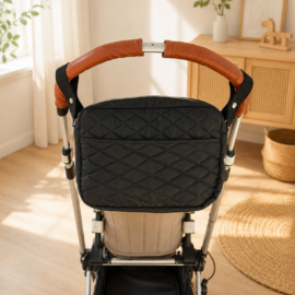 Waterproof universal stroller bag, fits all strollers !Quilted bag in black
