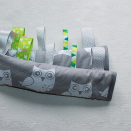 Bumper bar cover with tags,owls print gray