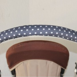 Handlebar cover ,stars print on a gray