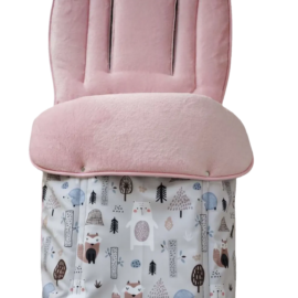 Buggy footmuff for "Joolz" , waterproof fabric / fleece pink
