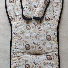 Seat liner for  "Cybex  ", zoo animals on a beige