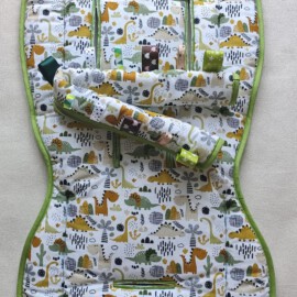 Set  for  "Joolz " , Dinosaurs on a white