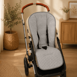 Seat liner for "Bugaboo" , Small check print gray